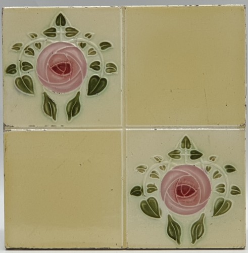 Art nouveau fireplace tile - art,