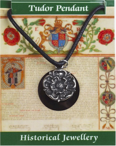 Tudor rose pendant pewter - tudor,