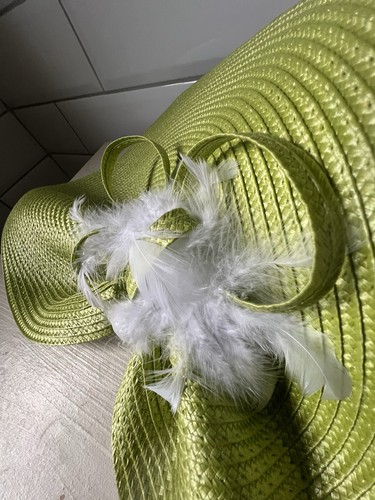 Lime green fascinator wedding - lime,