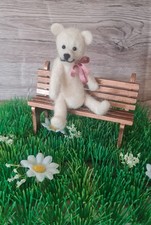 Homemade Needle Felted White Bear In Presentation Box Perfect Gift Christmas