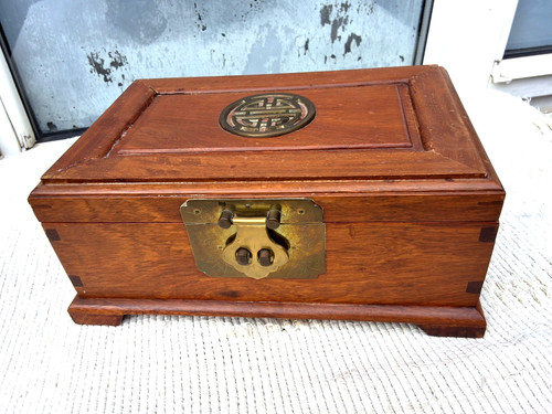 Vintage brass inlaid chinese - vintage,
