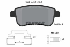 Brake pads 2482001 TEXTAR for