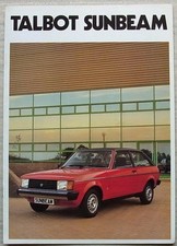 TALBOT Sunbeam TI in Range Car Sales Brochure 1980-81 Ref C9605/1/150 LS GL GLS
