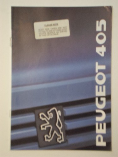 Peugeot 405 saloons orig 1989 - peugeot,