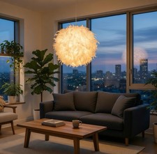 Feather Lamp Shade for Ceiling