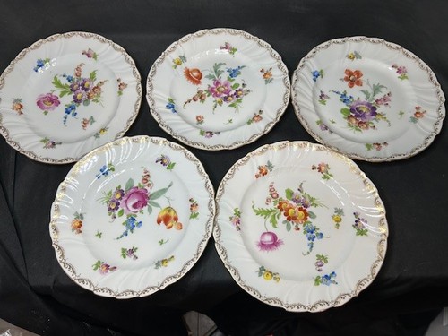 Antique dresden flower gold - flower,