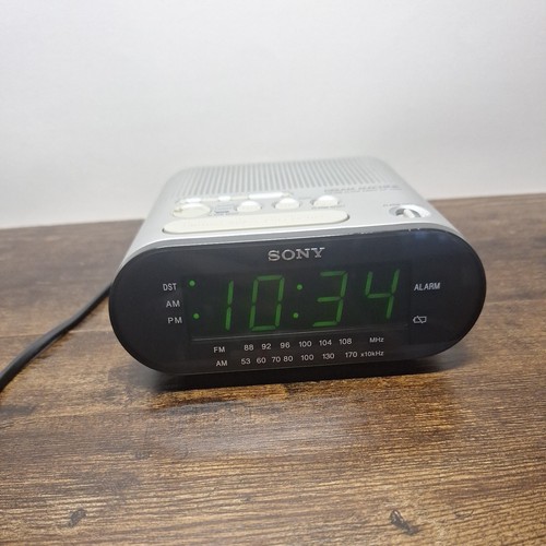 Sony radio alarm - alarm, silver
