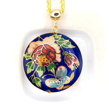 Vintage butterfly pendant - butterfly,