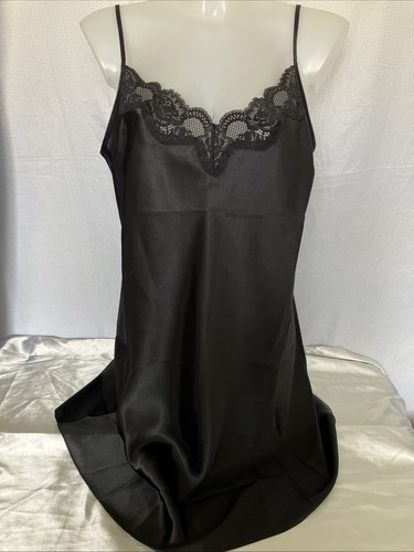 Black silky satin soft - m, s