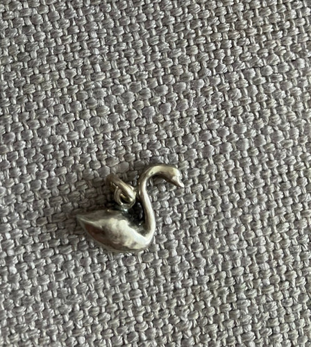 Sterling silver swan charm