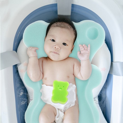 Toddler bath mat with - mat, sponge