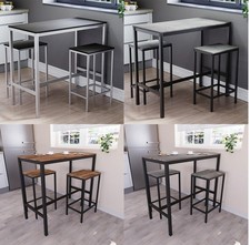 Wooden Bar Table & Stool Set 2