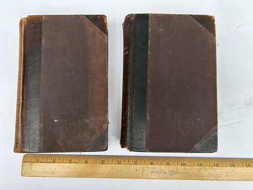 Old leather spine books - old,
