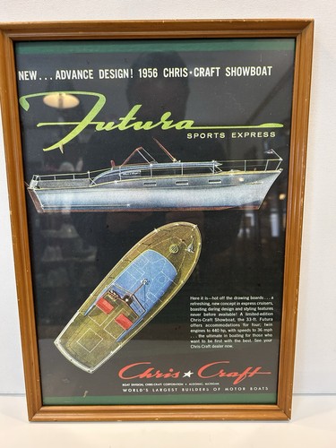 Vintage framed chris craft - chris,