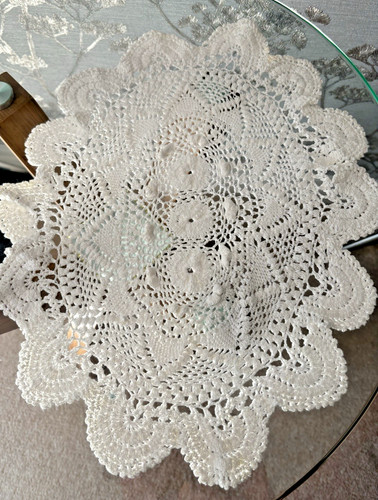 Vintage white cotton hand - ,