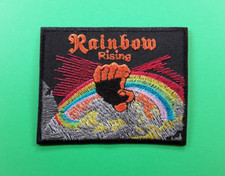 RAINBOW RISING ROCK BAND IRON OR SEW ON QUALITY EMBROIDERED PATCH UK SELLER