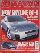 AUTOCAR 19/2/2003 featuring