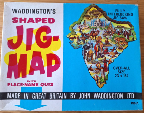 Waddingtons jig map - jig, vintage