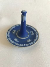 VICTORIAN WEDGWOOD JASPER DIP RING HOLDER C1850-80