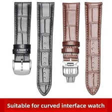 Quality Double-side Genuine Leather Watch Strap Arc 21x18mm for Jaeger LeCoultre