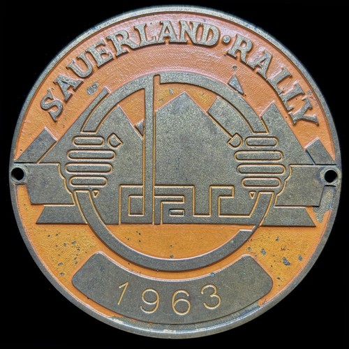 Sauerland rally 1963 car badge - rally,