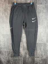 Nike Joggers Men’s Small Black Double Swoosh Logo Sweatpants