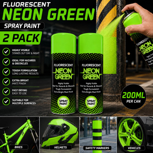 Neon green spray paint - x,