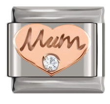 GOLD  MUM MOTHER HEART ITALIAN