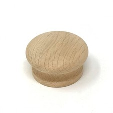 Solid Oak Wood Door Drawer Knob Kitchen Cupboard Cabinet Handle 55mm Diameter