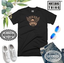 Biker T Shirt Born To Be Free Eagle Bike Motorbike Motorcycle Birthday Men Top