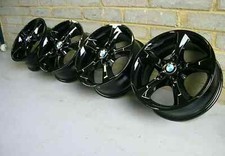 Genuine BMW 256 17" Alloy Wheels: Gloss Black E81 E82 E87 E88 Z3 E46 Refurbished