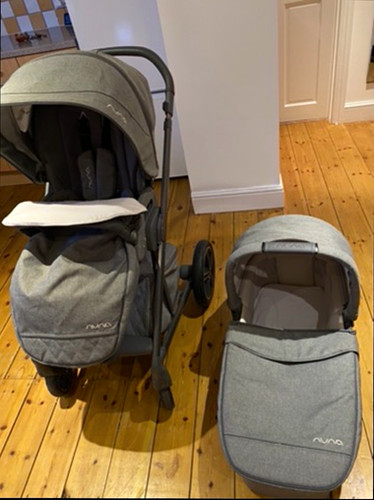 Nuna grey single travel system - single,