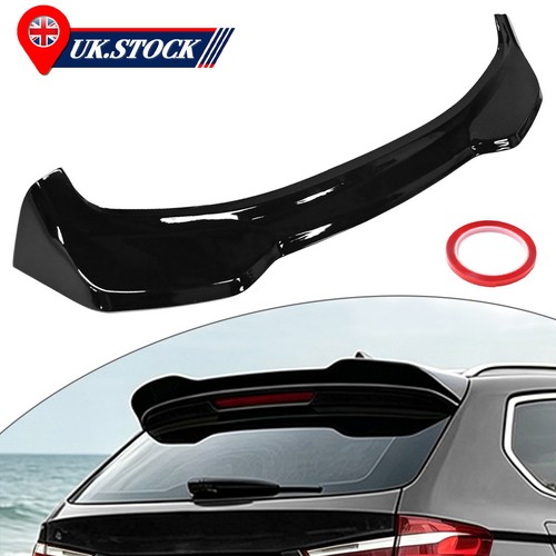 Glossy black rear roof spoiler - rear,