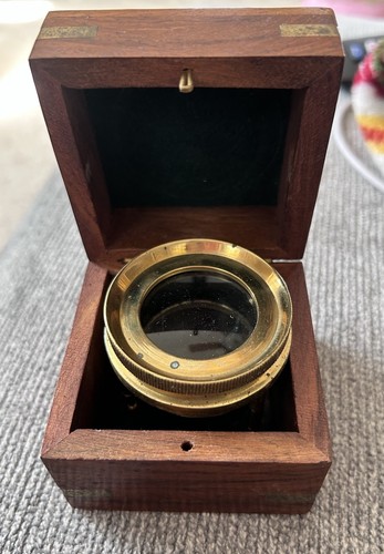 Brass nautical magnifying - 2",