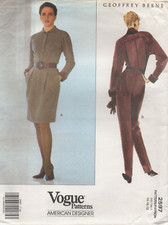 Vogue Sewing Pattern 2597 Dress Jumpsuit by Geoffrey Beene Size 14 16 18 NEW Vtg