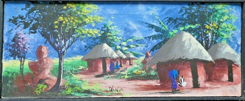 20th african oil canvas - 20th, on
