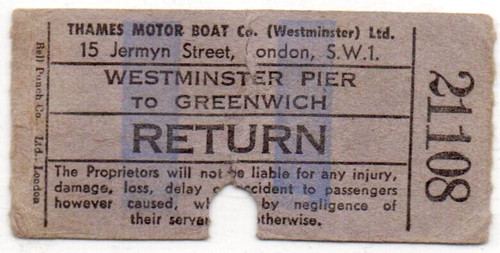 Boat ferry ticket thames - boat/ferry, ticket-thames
