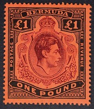BERMUDA SG121 1938 KGVI £1
