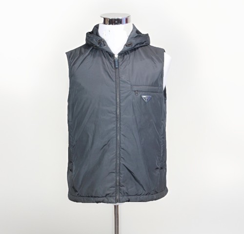 Prada blue vest jacket nylon - prada,