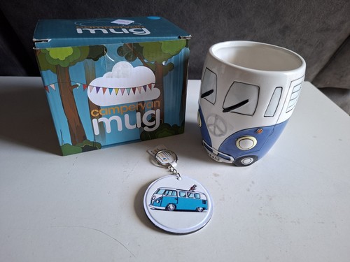 Campervan mug and keyring vw - and, keyring,