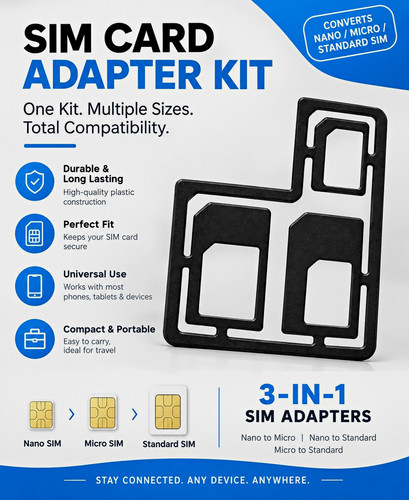 Pcs sim card - 10, adapter