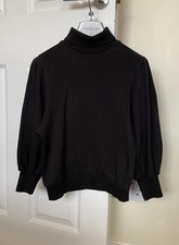 Next Girls Black Turtleneck Jumper Size 9 Years