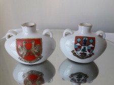 Two W. H. Goss crested china ancient bottles East Retford & Berwick-on -tweed