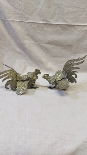 Vintage pair fighting cocks - vintage, of