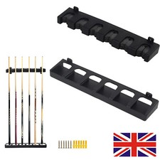 Pool Cue Rack Wall Mounted Hanging 6 Cues Stick Holder Stand Snooker Organizer