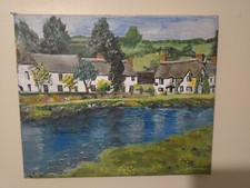 River lanscape oil painting on canvas by Isle if Wight artist Brenda Jackson