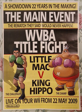 Nintendo Punch-Out Official 2009 Large Promo Two Sided Poster Limited Edition