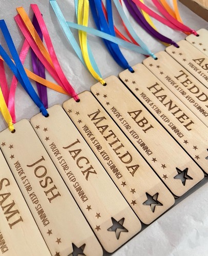 Personalised wooden bookmark - personalised,