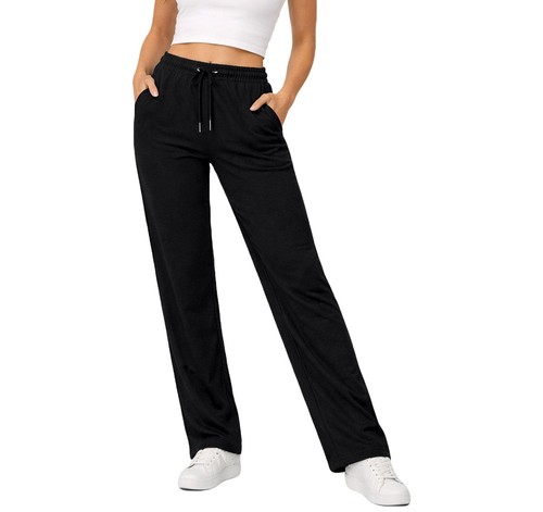 Womens fleece joggers open hem - fleece,