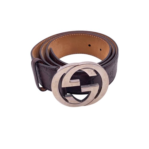 Gucci leather belt brown - leather,